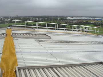 Non-slip walkway and handrailing designed, supplied and fitted by the Clow Group