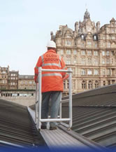 Mobile Safety Cage at Waverley Station in Edinburgh