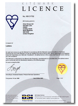 BSI Licence to use Kitemark