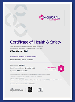 Once For All SSIP Health & Safety Certification