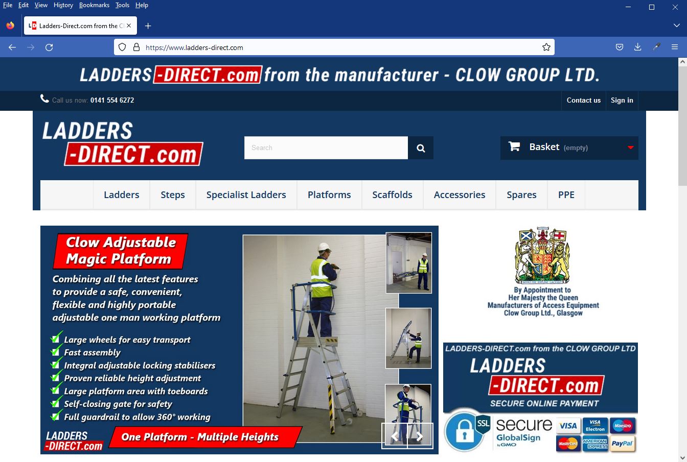 Ladders-Direct.com website